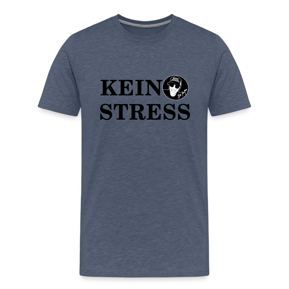 Boscho Kein Stress Premium Herren T-Shirt Limited Edition 2025 - Blau meliert