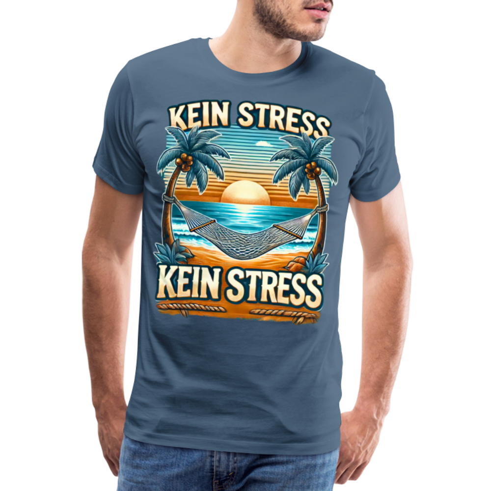 Boscho Kein Stress Premium Herren T-Shirt Limited Edition 2025 - Blaugrau