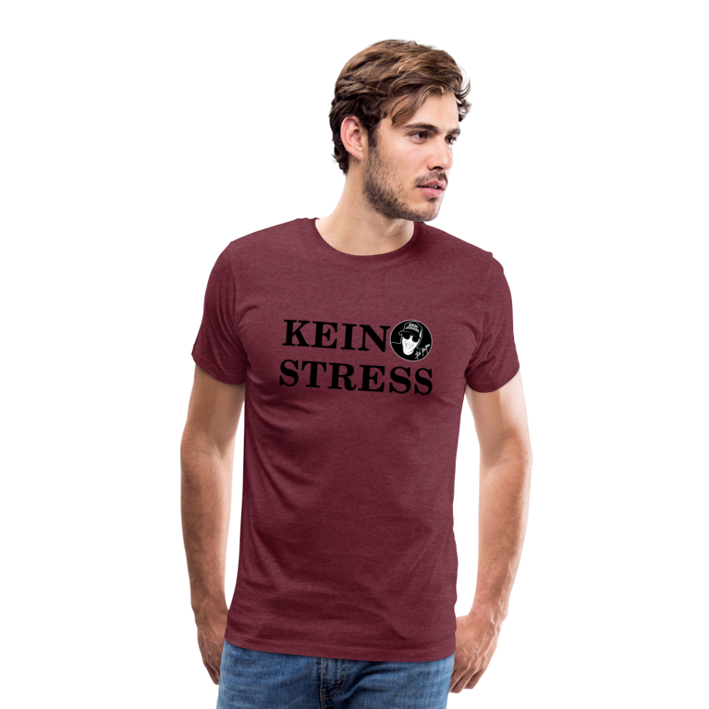Boscho Kein Stress Premium Herren T-Shirt Limited Edition 2025 - Bordeauxrot meliert