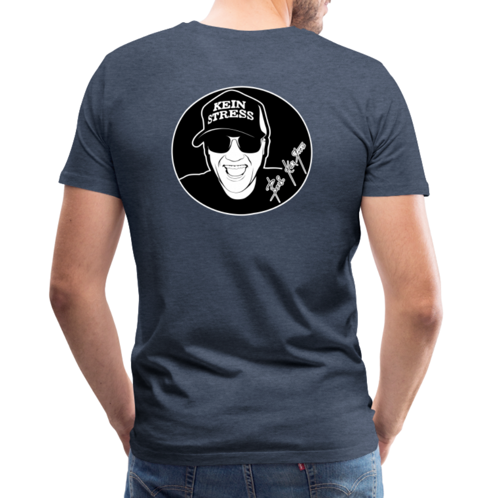 Boscho Kein Stress Premium Herren T-Shirt Limited Edition 2025 - Blau meliert