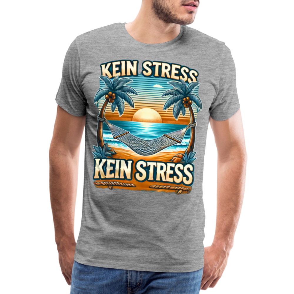 Boscho Kein Stress Premium Herren T-Shirt Limited Edition 2025 - Grau meliert