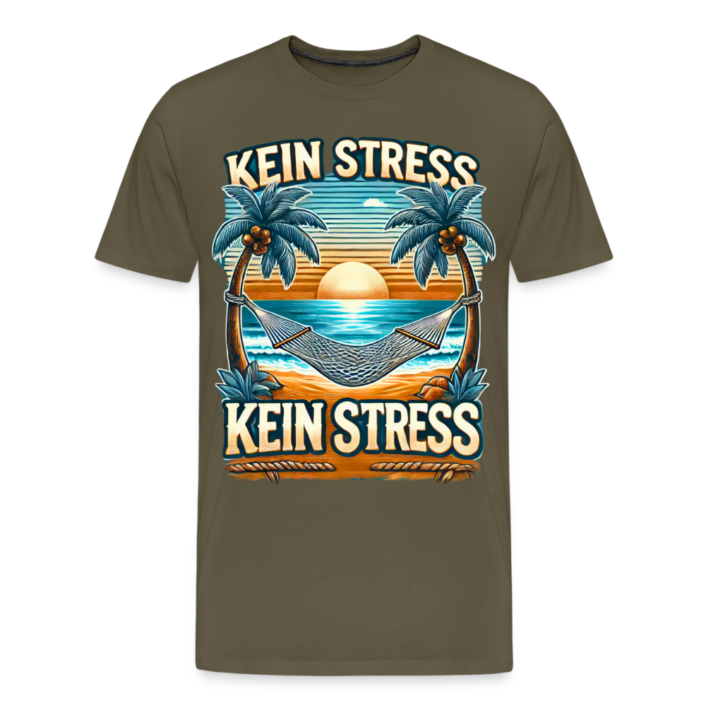Boscho Kein Stress Premium Herren T-Shirt Limited Edition 2025 - Khaki