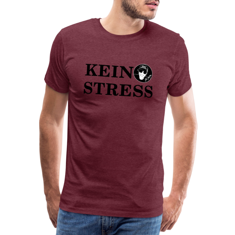 Boscho Kein Stress Premium Herren T-Shirt Limited Edition 2025 - Bordeauxrot meliert