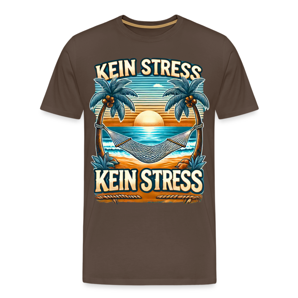 Boscho Kein Stress Premium Herren T-Shirt Limited Edition 2025 - Edelbraun