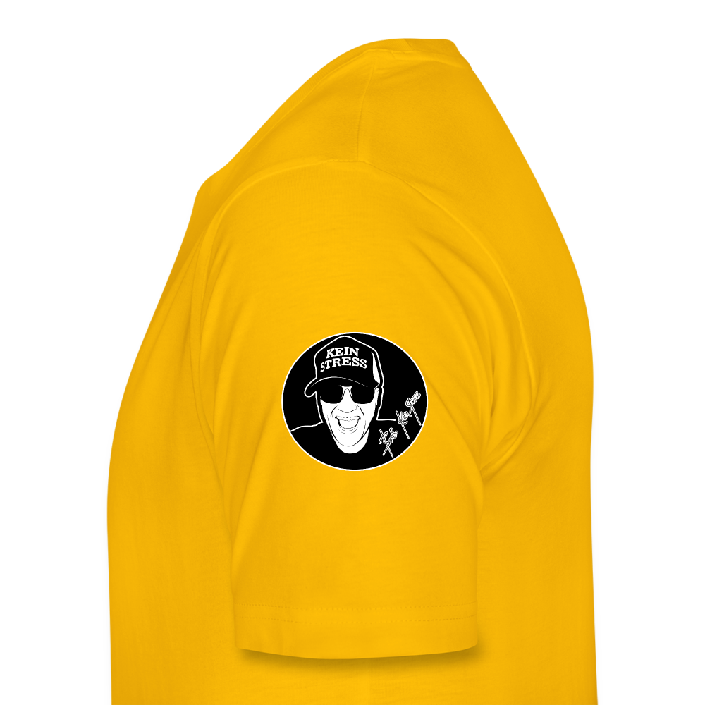 Boscho Kein Stress ® Hrvatska Shark Premium Herren T-Shirt - Sonnengelb