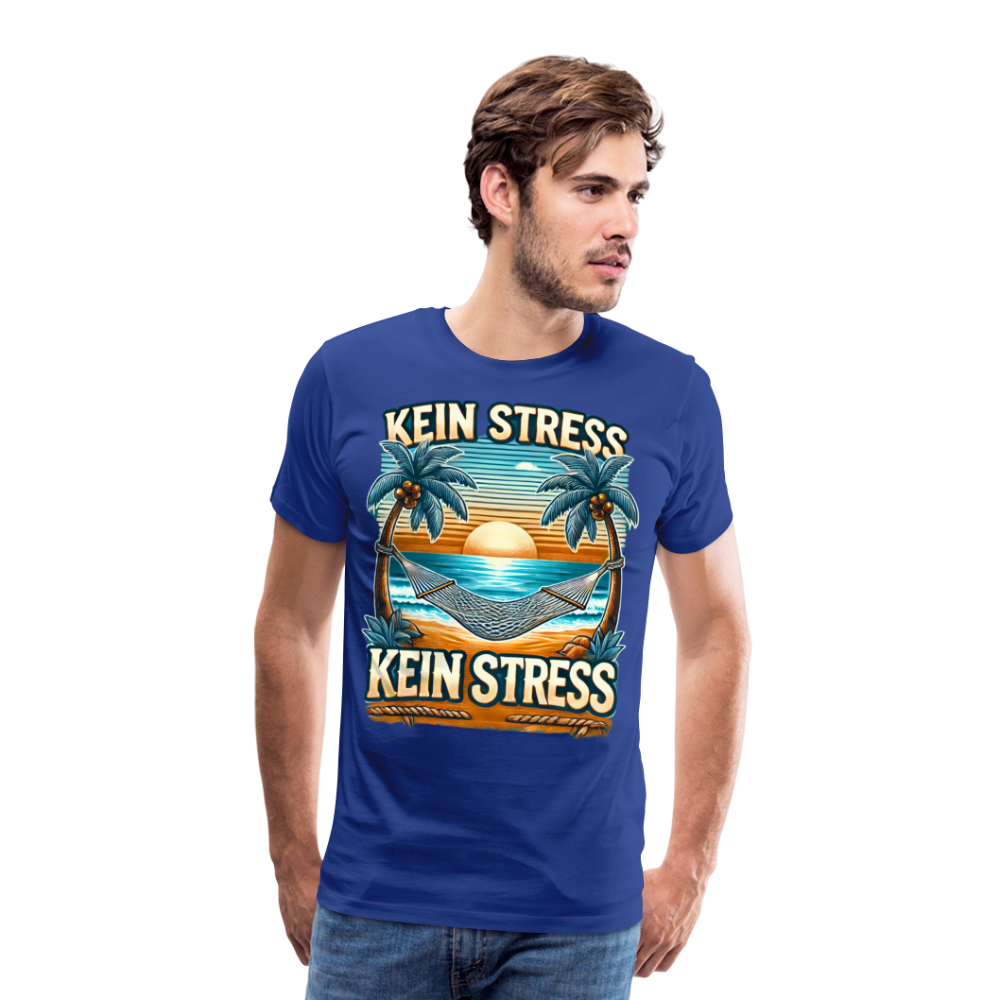 Boscho Kein Stress Premium Herren T-Shirt Limited Edition 2025 - Königsblau