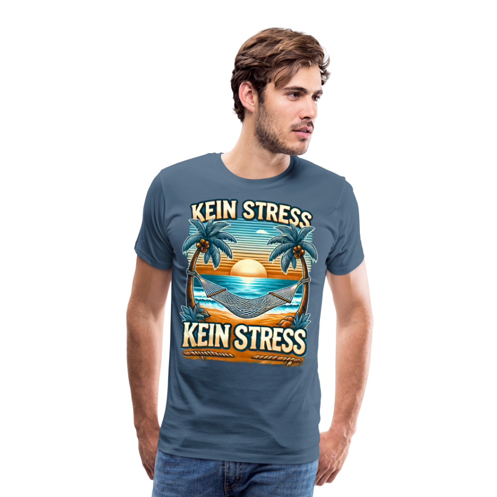 Boscho Kein Stress Premium Herren T-Shirt Limited Edition 2025 - Blaugrau