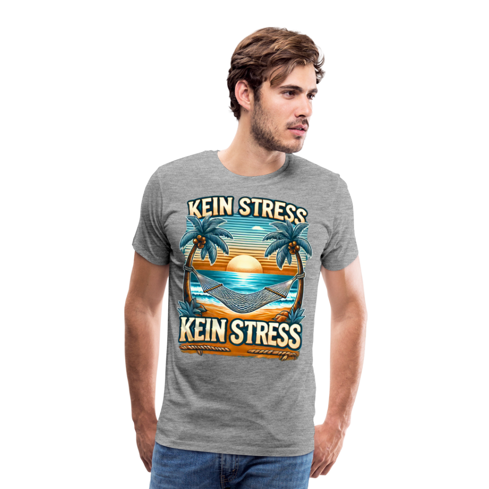 Boscho Kein Stress Premium Herren T-Shirt Limited Edition 2025 - Grau meliert