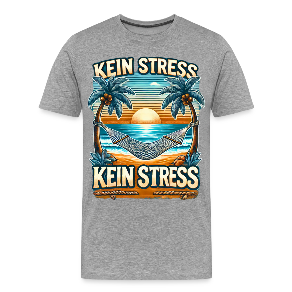 Boscho Kein Stress Premium Herren T-Shirt Limited Edition 2025 - Grau meliert