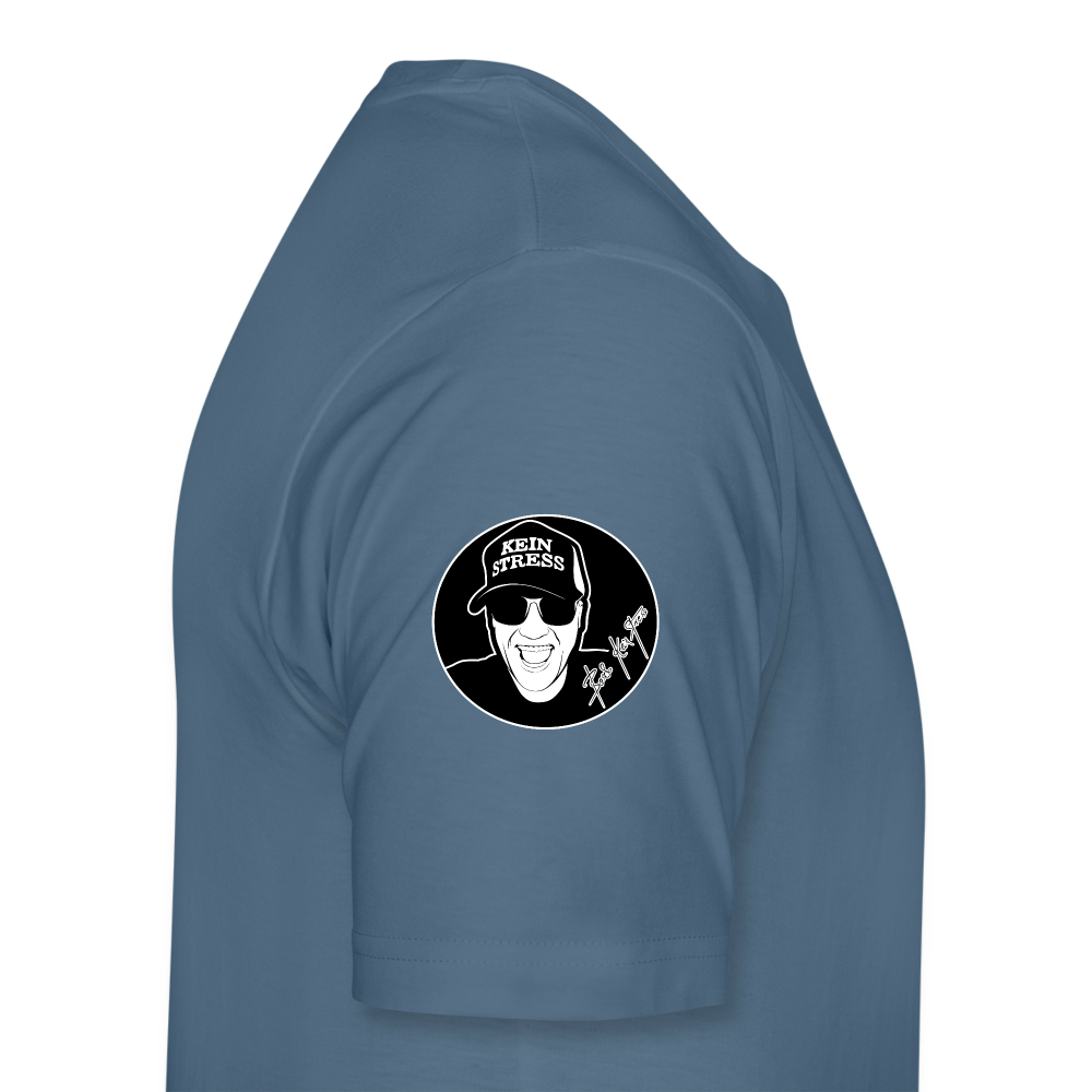 Boscho Kein Stress ® Hrvatska Wappen Premium Herren T-Shirt - Blaugrau