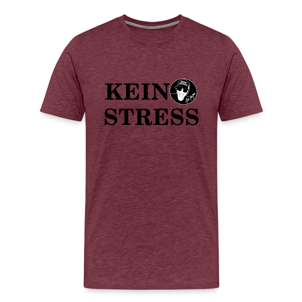 Boscho Kein Stress Premium Herren T-Shirt Limited Edition 2025 - Bordeauxrot meliert