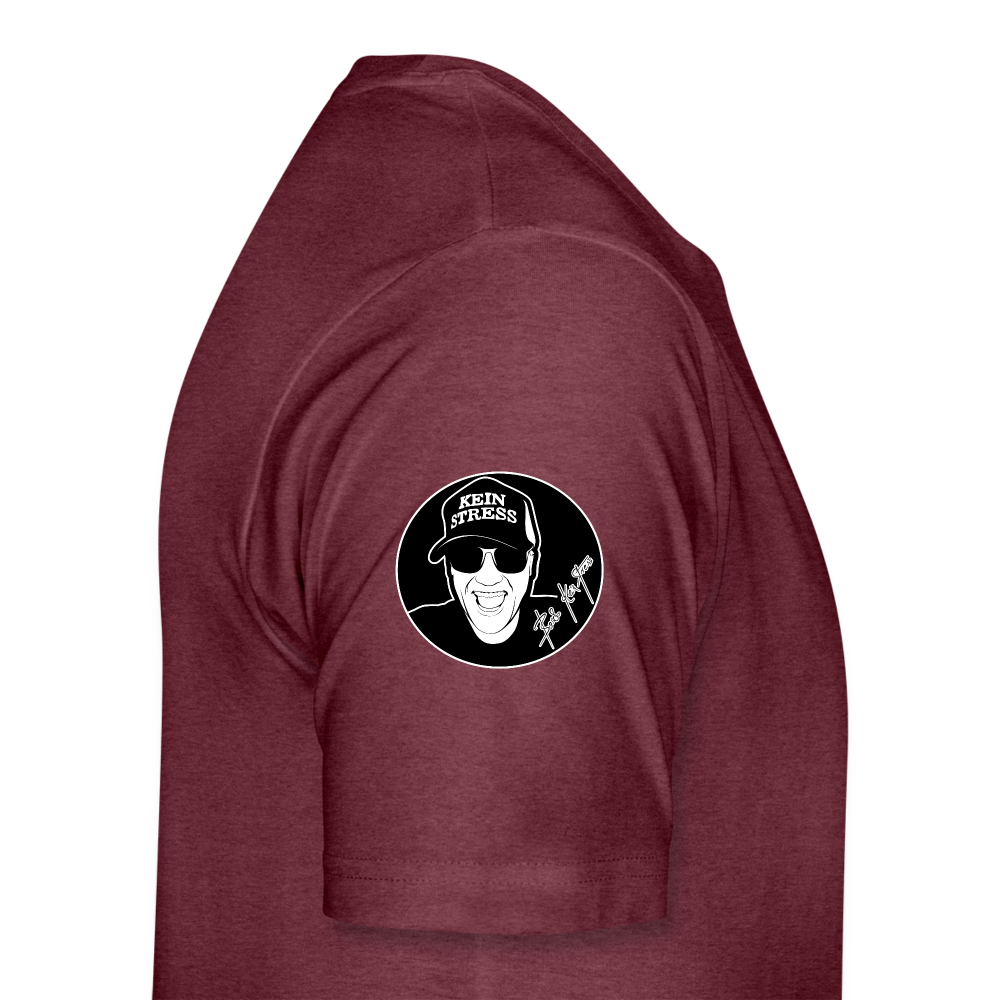 Boscho Kein Stress Premium Herren T-Shirt Limited Edition 2025 - Bordeauxrot meliert