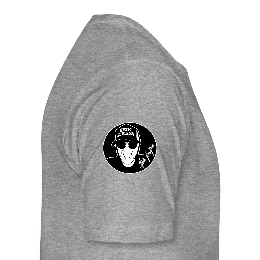 Boscho Kein Stress ® Hrvatska Wappen Premium Herren T-Shirt - Grau meliert