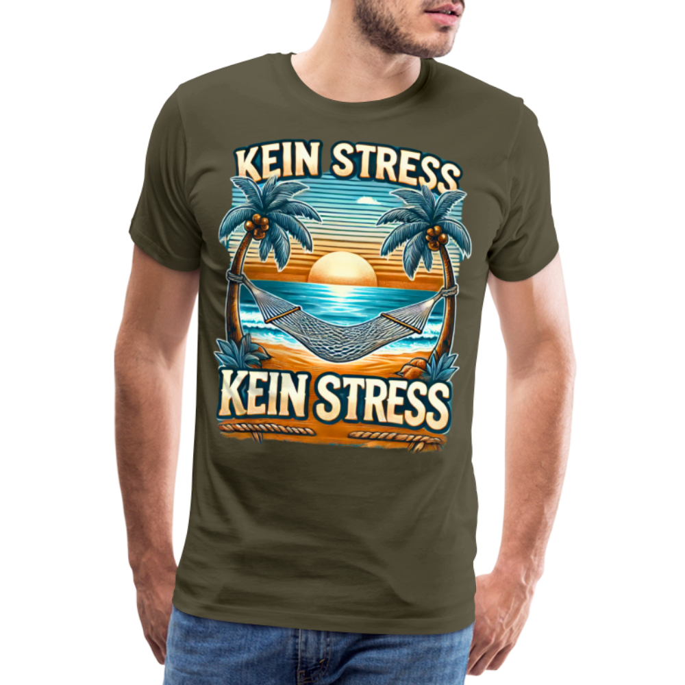 Boscho Kein Stress Premium Herren T-Shirt Limited Edition 2025 - Khaki