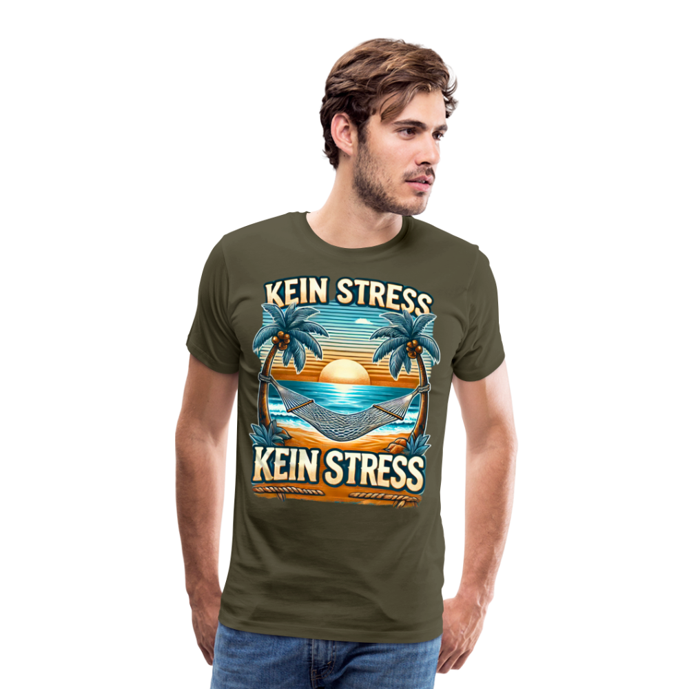 Boscho Kein Stress Premium Herren T-Shirt Limited Edition 2025 - Khaki