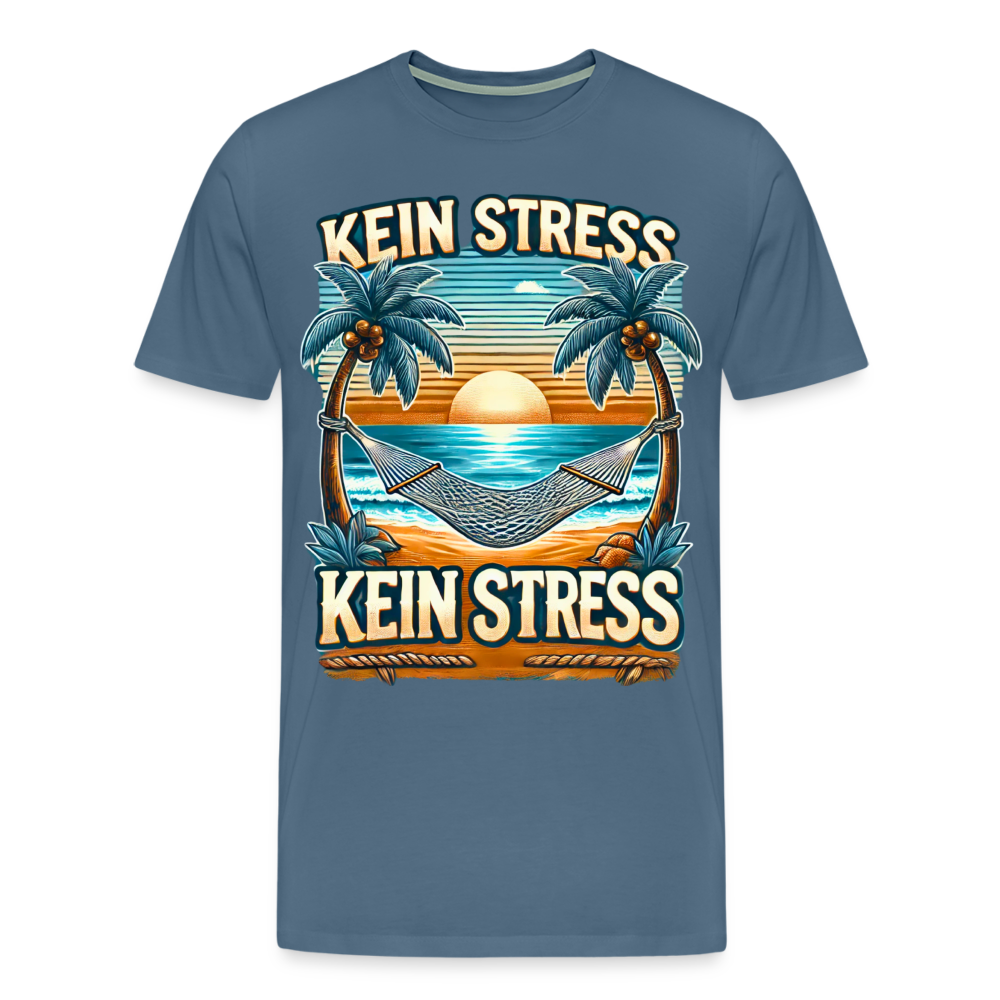 Boscho Kein Stress Premium Herren T-Shirt Limited Edition 2025 - Blaugrau
