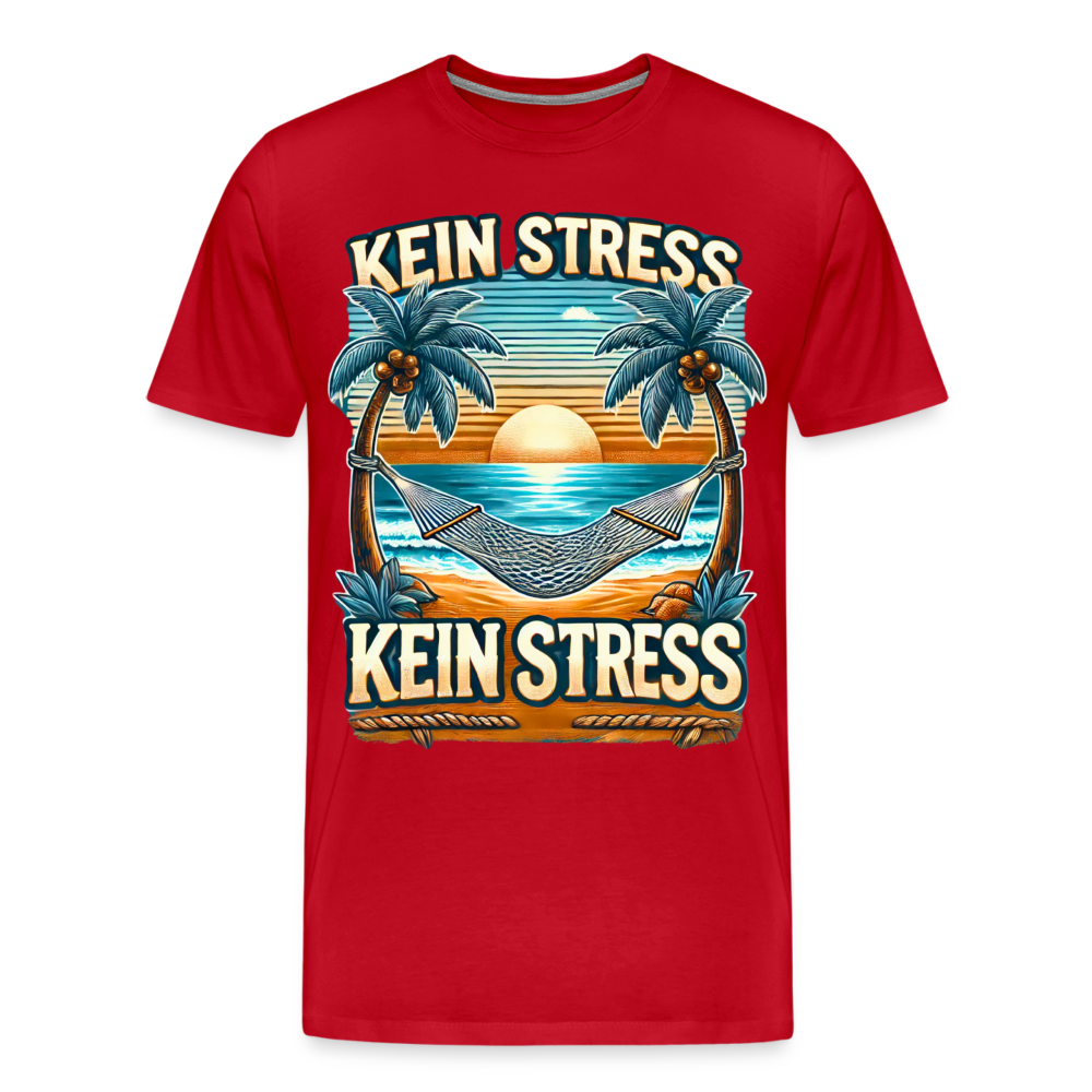 Boscho Kein Stress Premium Herren T-Shirt Limited Edition 2025 - Rot