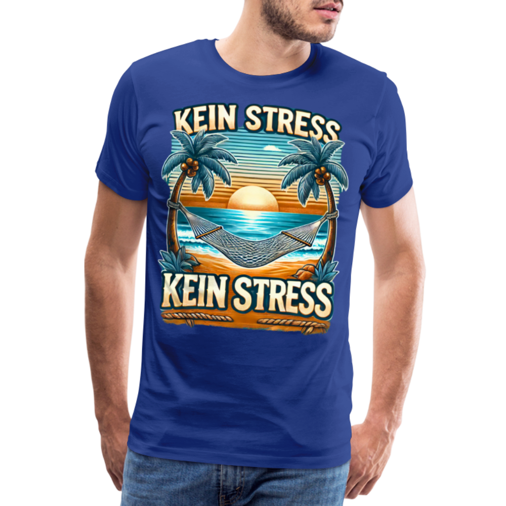 Boscho Kein Stress Premium Herren T-Shirt Limited Edition 2025 - Königsblau