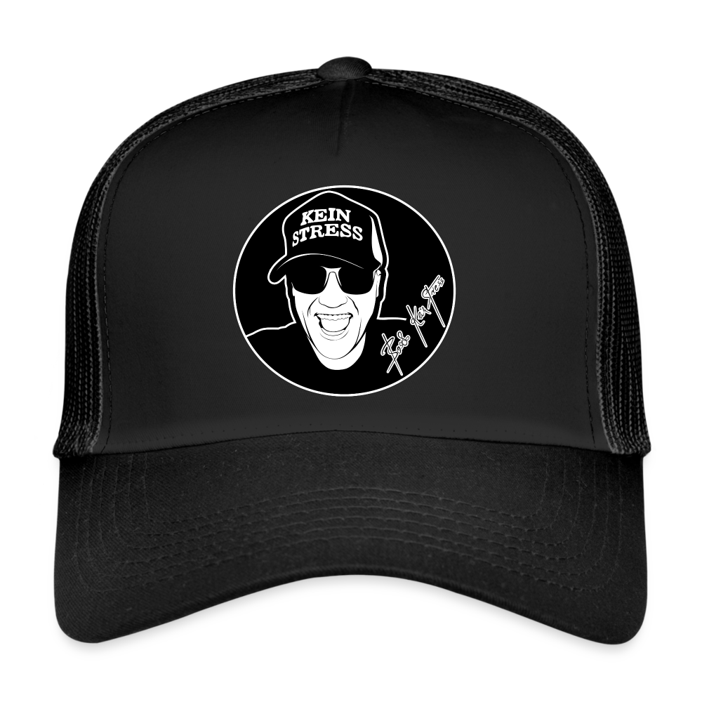 Boscho Kein Stress ® Trucker Cap - Schwarz/Schwarz