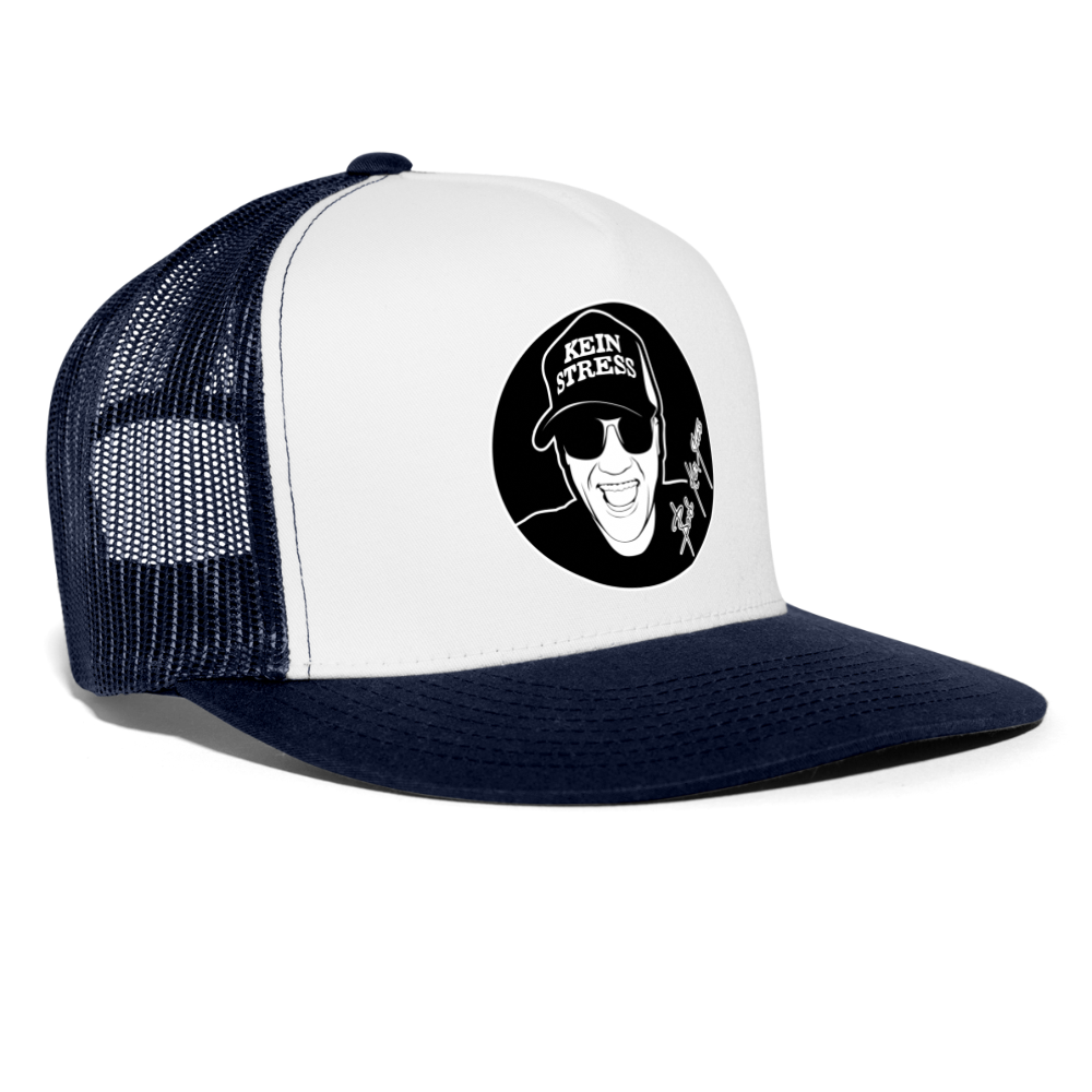 Boscho Kein Stress ® Trucker Cap - Weiß/Navy