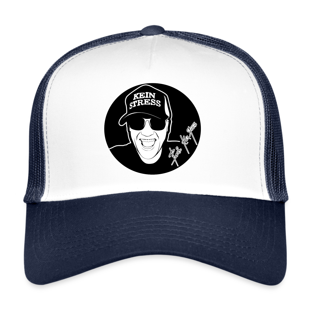 Boscho Kein Stress ® Trucker Cap - Weiß/Navy