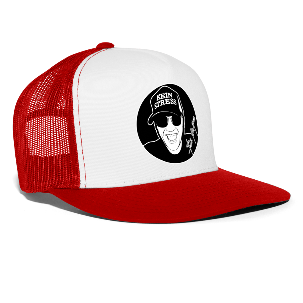 Boscho Kein Stress ® Trucker Cap - Weiß/Rot