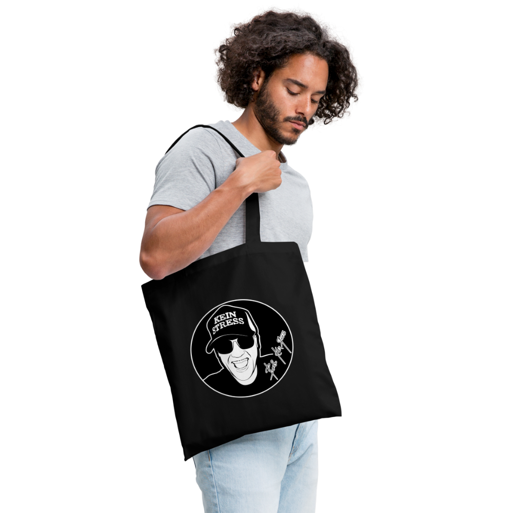 Boscho Kein Stress ® Jutebeutel schwarz - Schwarz