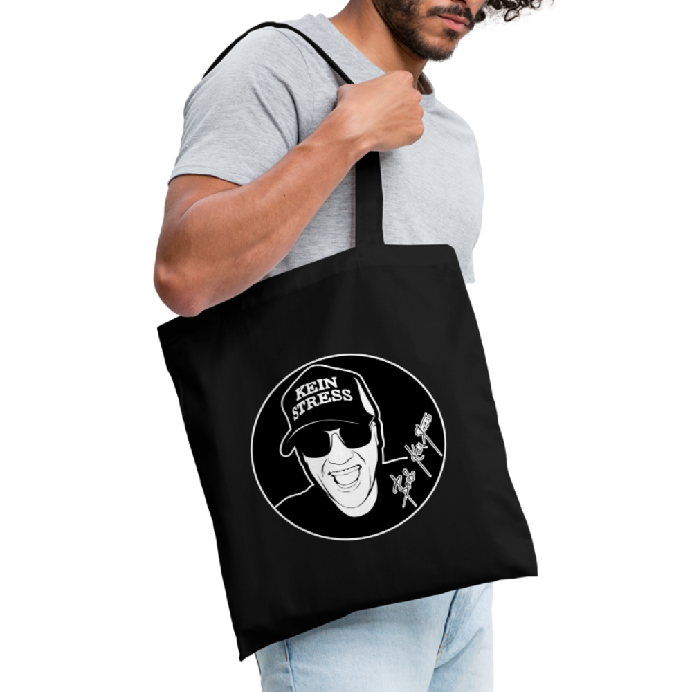 Boscho Kein Stress ® Jutebeutel schwarz - Schwarz