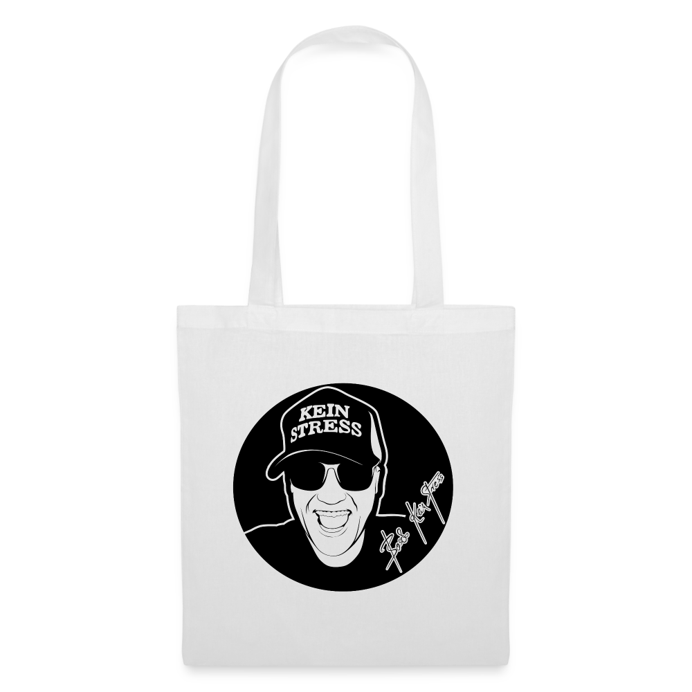 Boscho Kein Stress ® Jutebeutel weiß - weiß