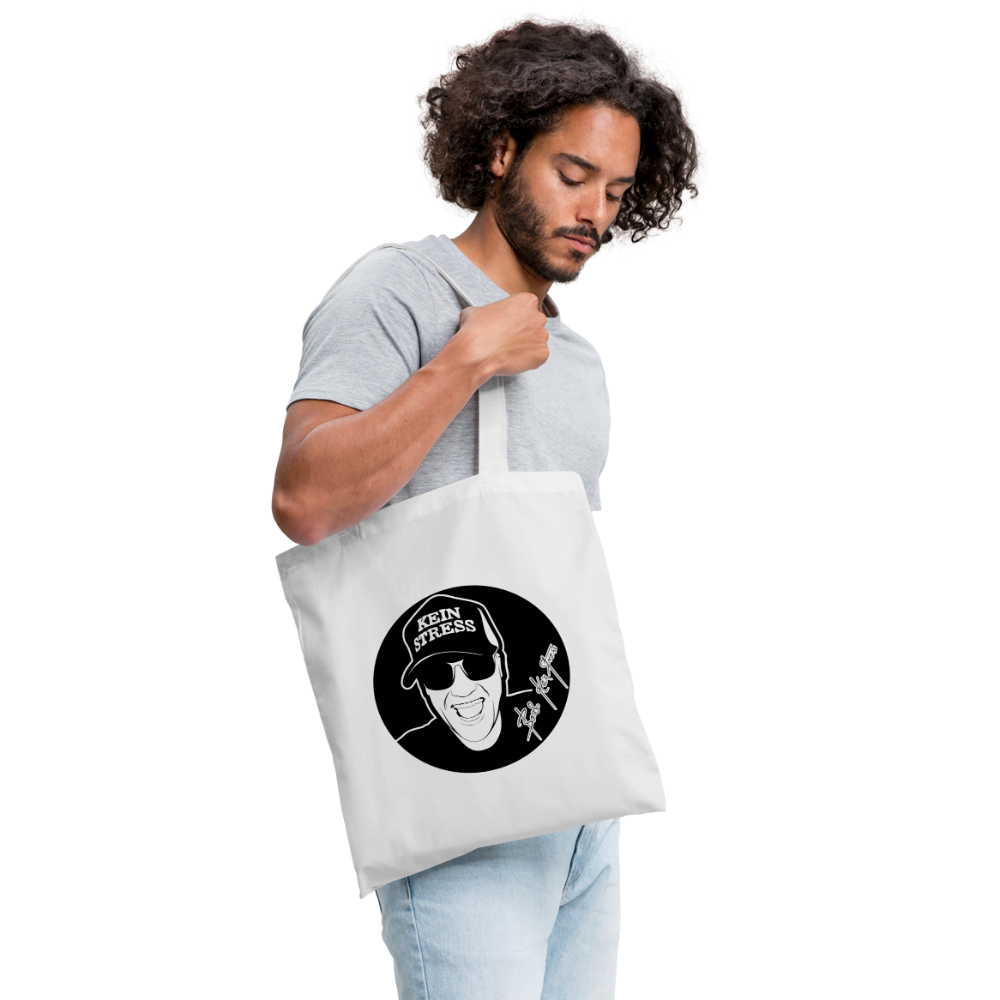 Boscho Kein Stress ® Jutebeutel weiß - weiß