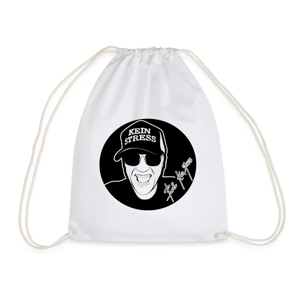 Boscho Kein Stress ® Turnbeutel - weiß