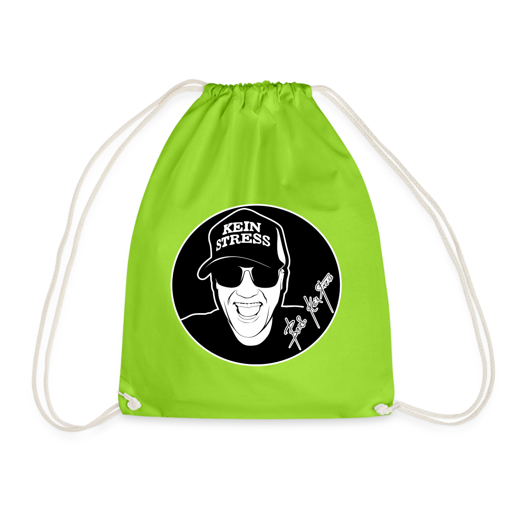 Boscho Kein Stress ® Turnbeutel - Neongrün