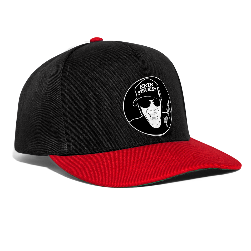 Boscho Kein Stress ® Snapback Cap - Schwarz/Rot