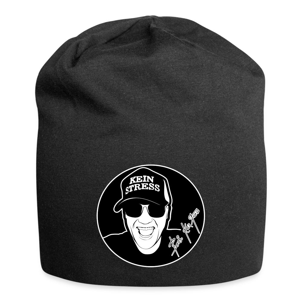 Boscho Kein Stress ® Jersey-Beanie - Schwarz