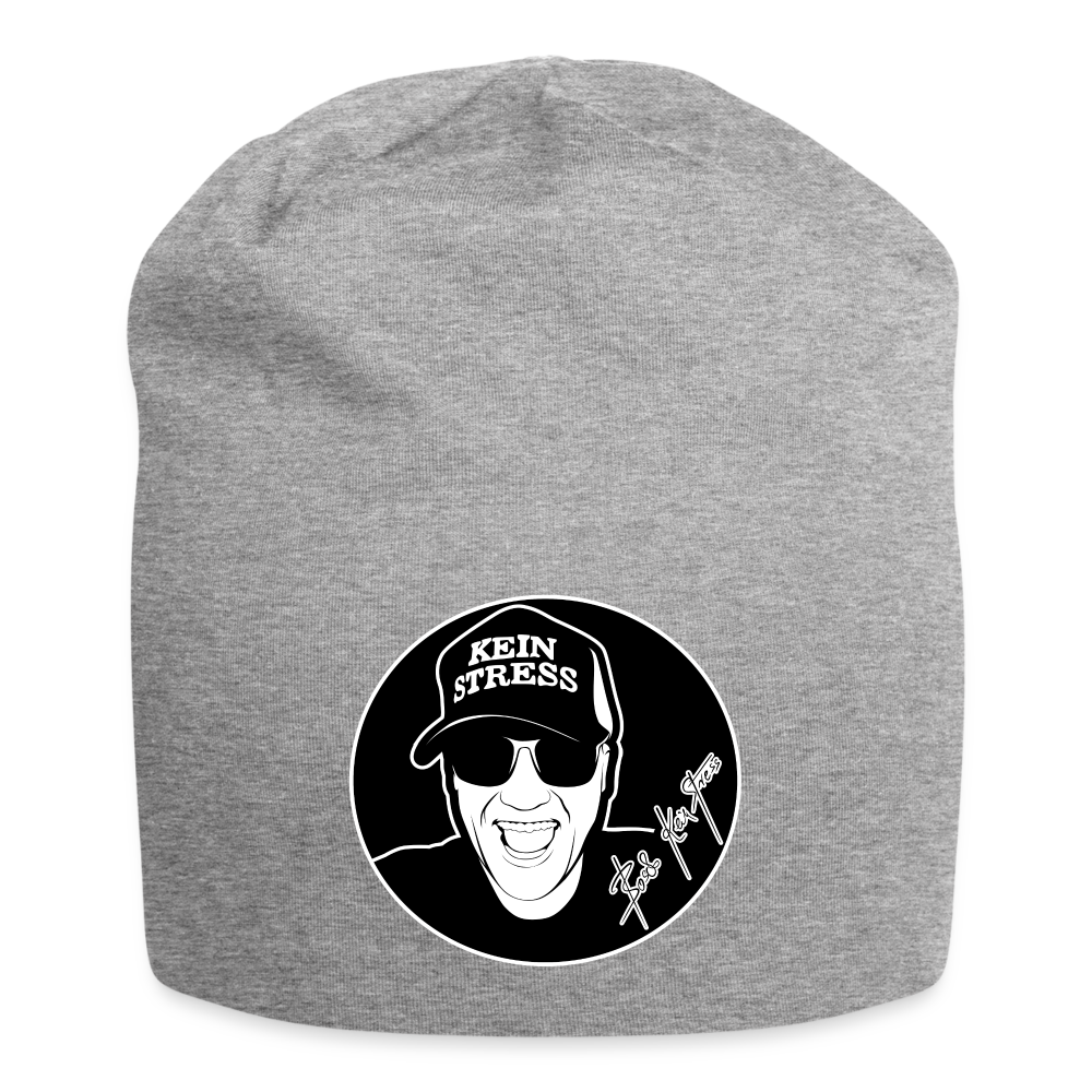 Boscho Kein Stress ® Jersey-Beanie - Grau meliert