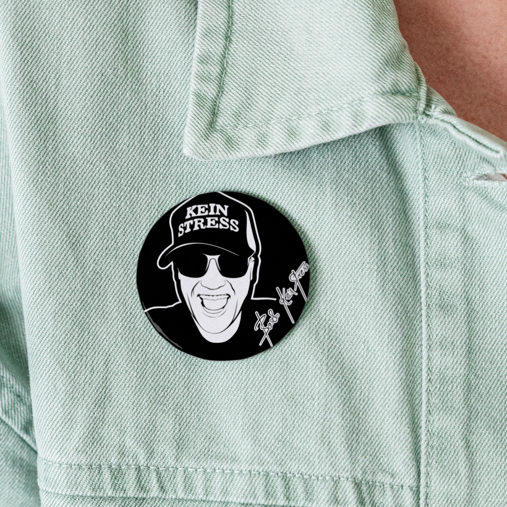 Boscho Kein Stress ® Buttons groß 56 mm (5er Pack) - weiß