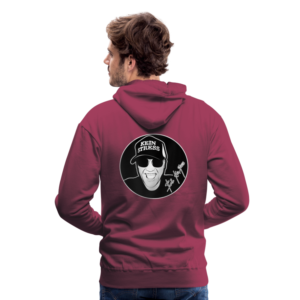Boscho Kein Stress ® Männer Premium Hoodie - Bordeaux