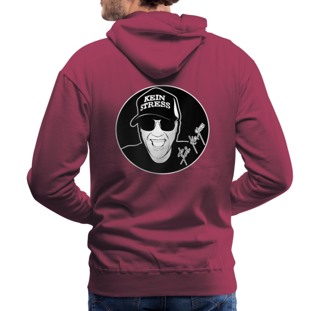 Boscho Kein Stress ® Männer Premium Hoodie - Bordeaux