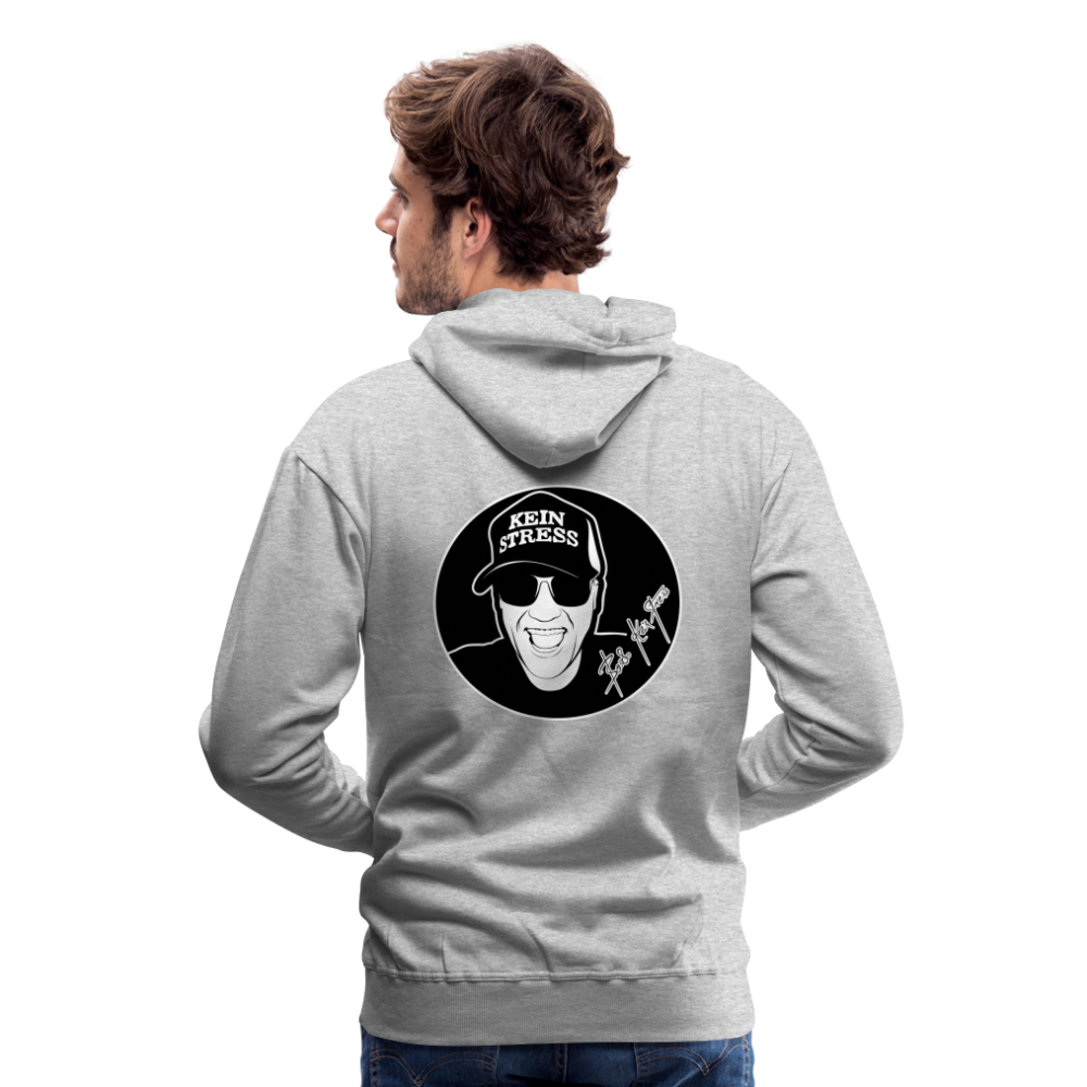 Boscho Kein Stress ® Männer Premium Hoodie - Grau meliert