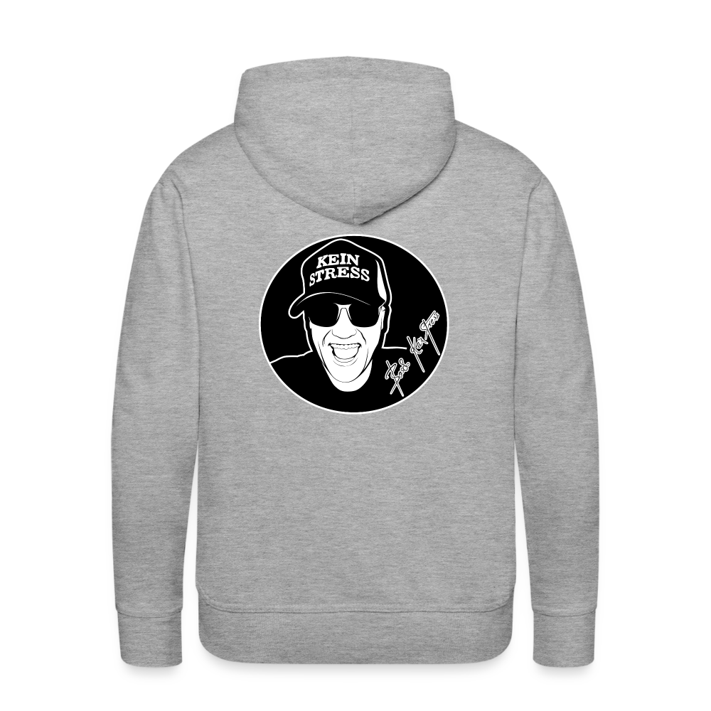 Boscho Kein Stress ® Männer Premium Hoodie - Grau meliert
