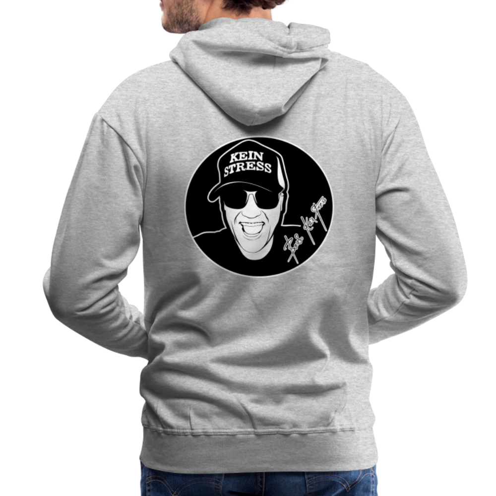 Boscho Kein Stress ® Männer Premium Hoodie - Grau meliert