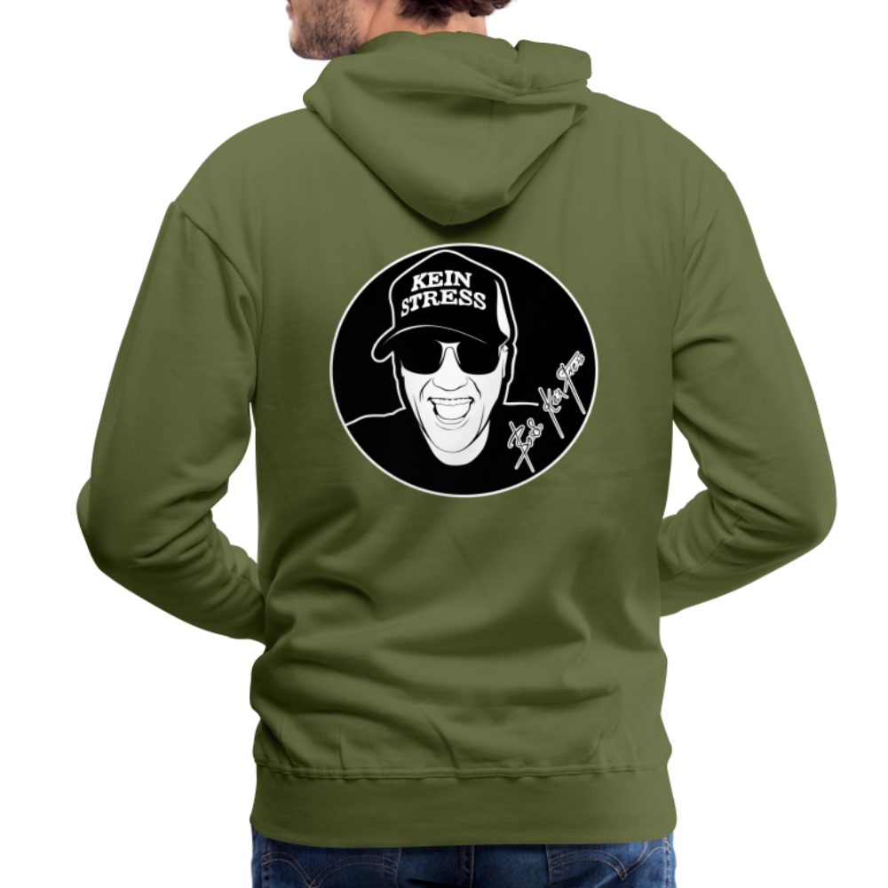 Boscho Kein Stress ® Männer Premium Hoodie - Olivgrün