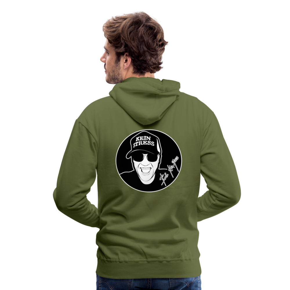 Boscho Kein Stress ® Männer Premium Hoodie - Olivgrün