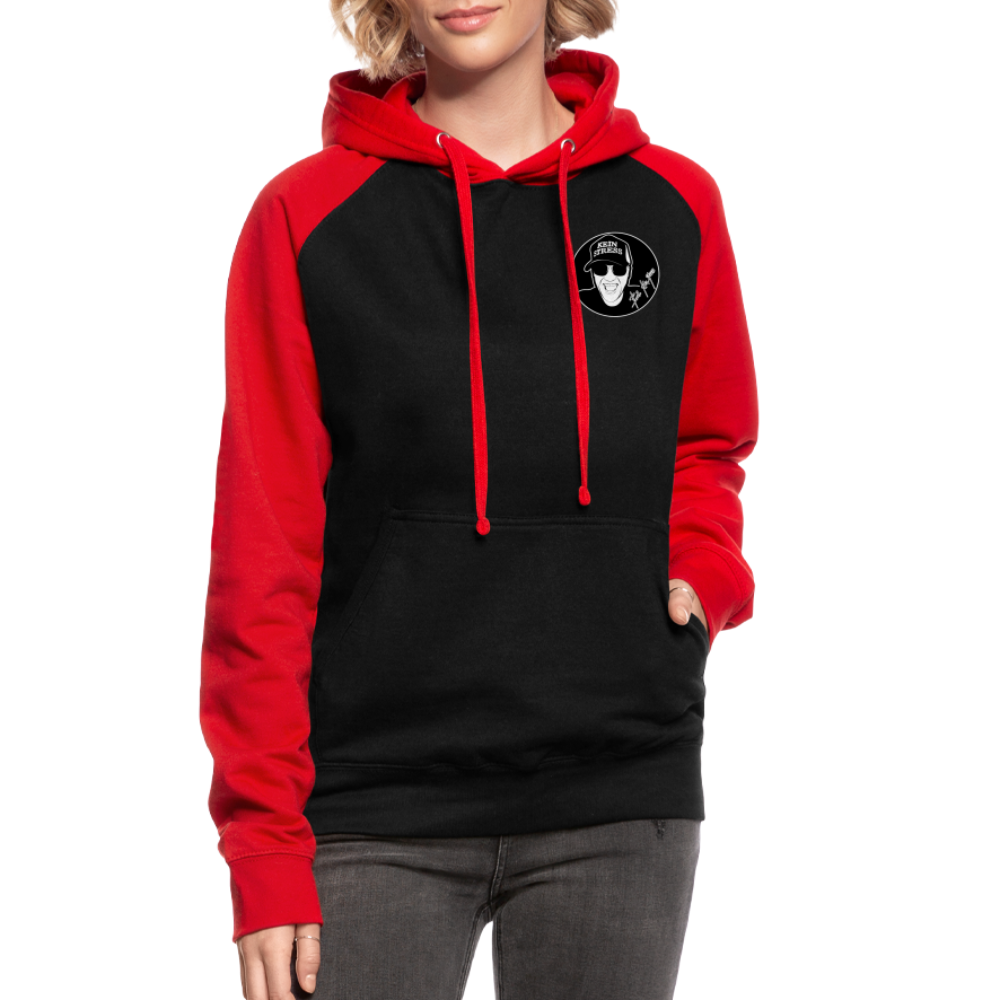 Boscho Kein Stress ® Unisex Baseball Hoodie - Schwarz/Rot