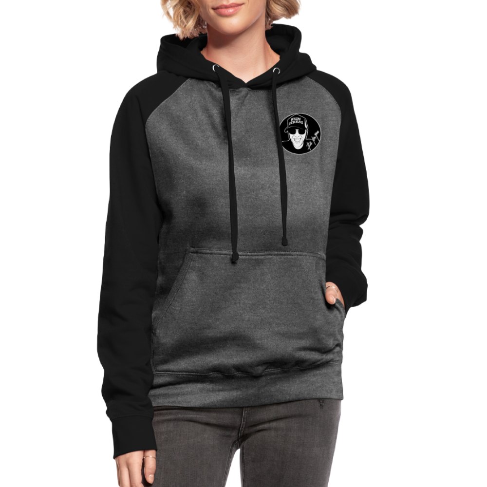 Boscho Kein Stress ® Unisex Baseball Hoodie - Graphit/Schwarz