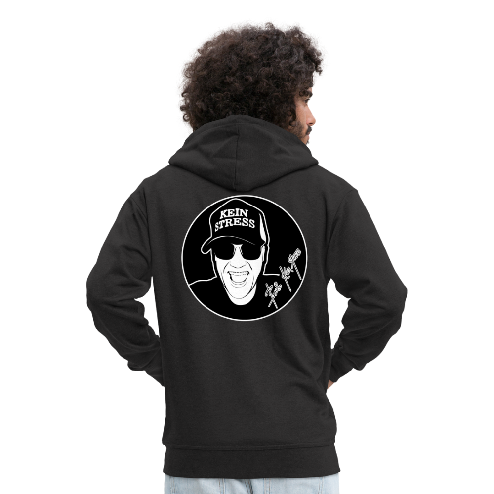 Boscho Kein Stress ® Männer Premium Kapuzenjacke - Schwarz
