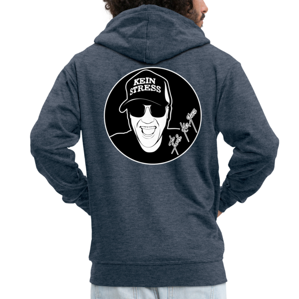 Boscho Kein Stress ® Männer Premium Kapuzenjacke - Jeansblau