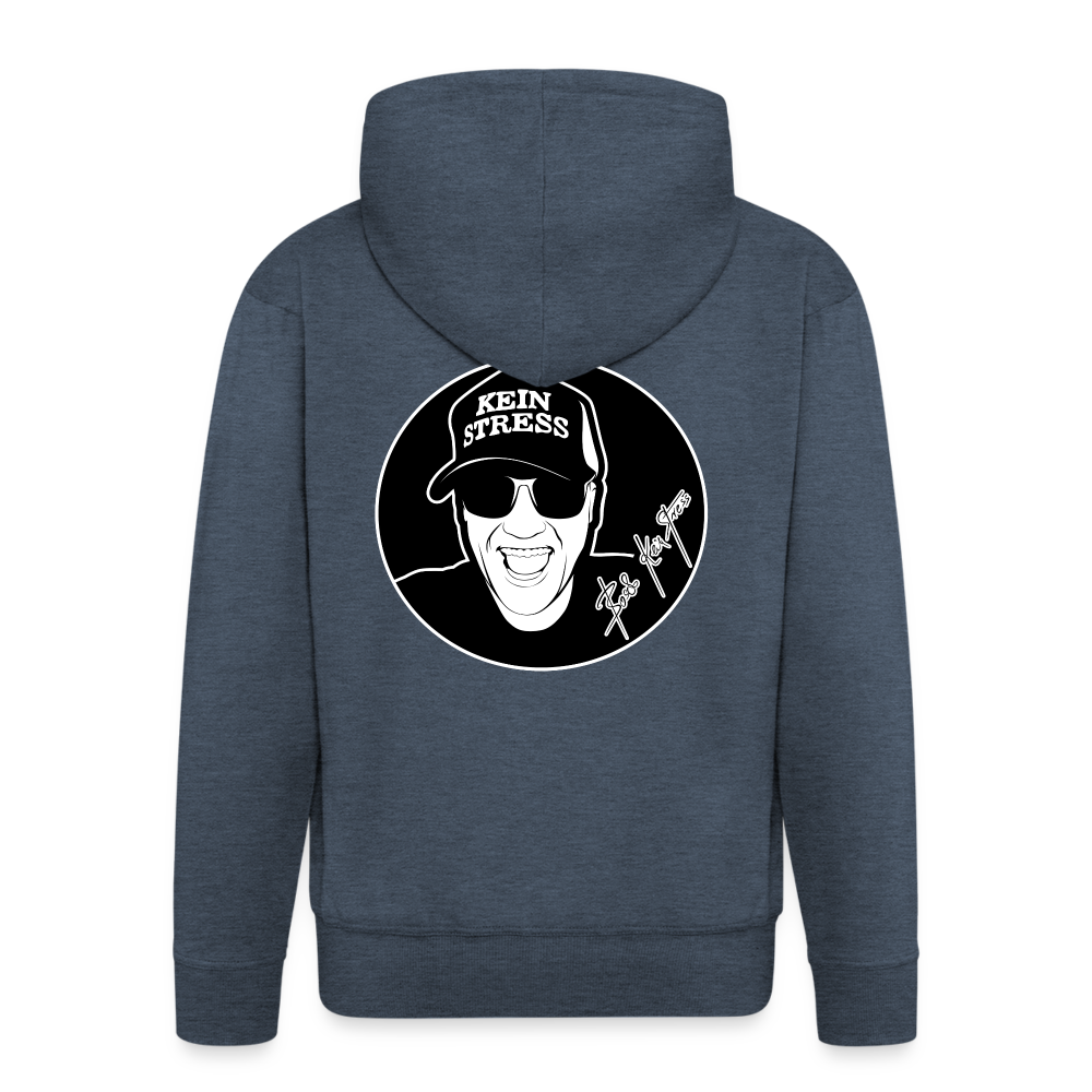 Boscho Kein Stress ® Männer Premium Kapuzenjacke - Jeansblau