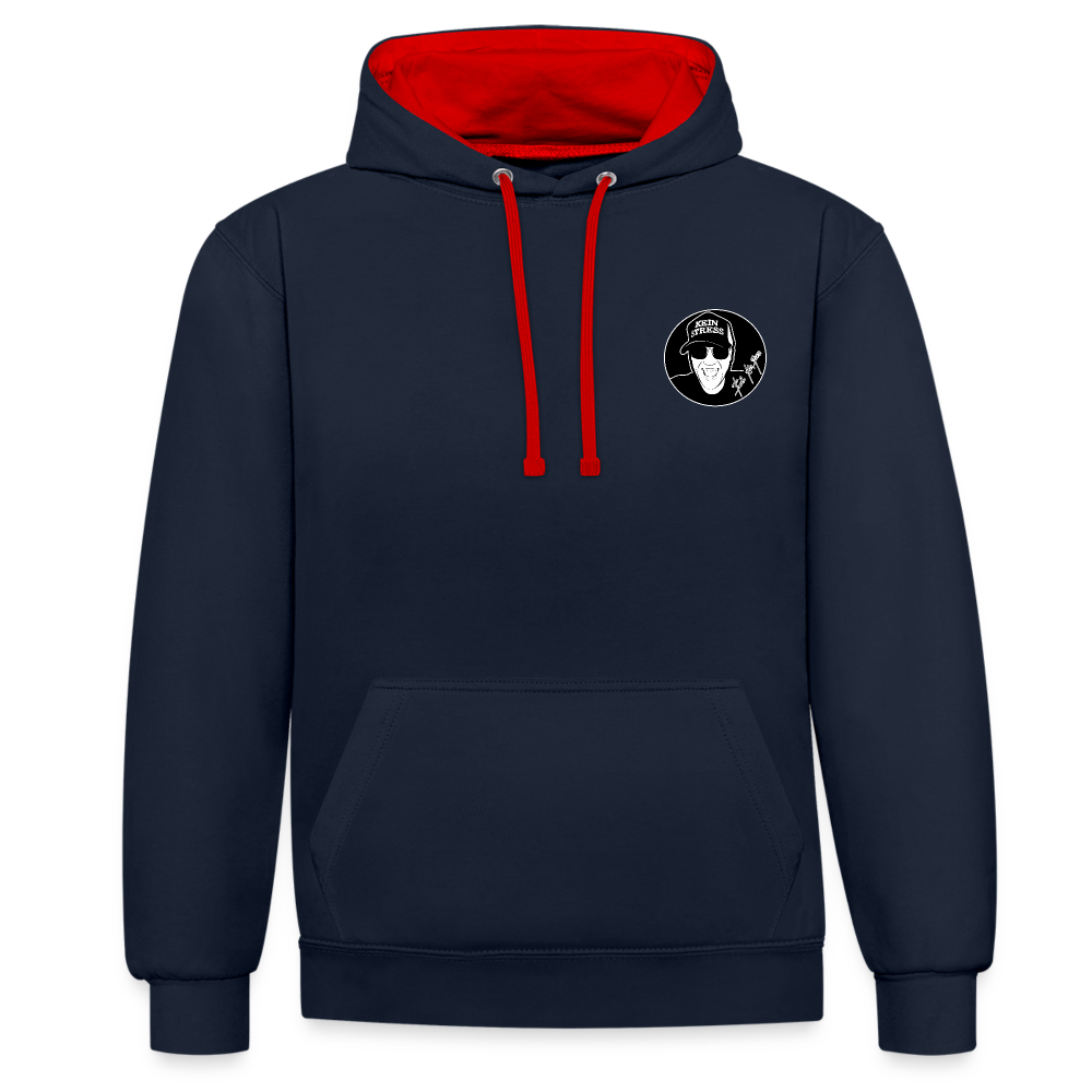 Boscho Kein Stress ® Kontrast-Hoodie - Navy/Rot