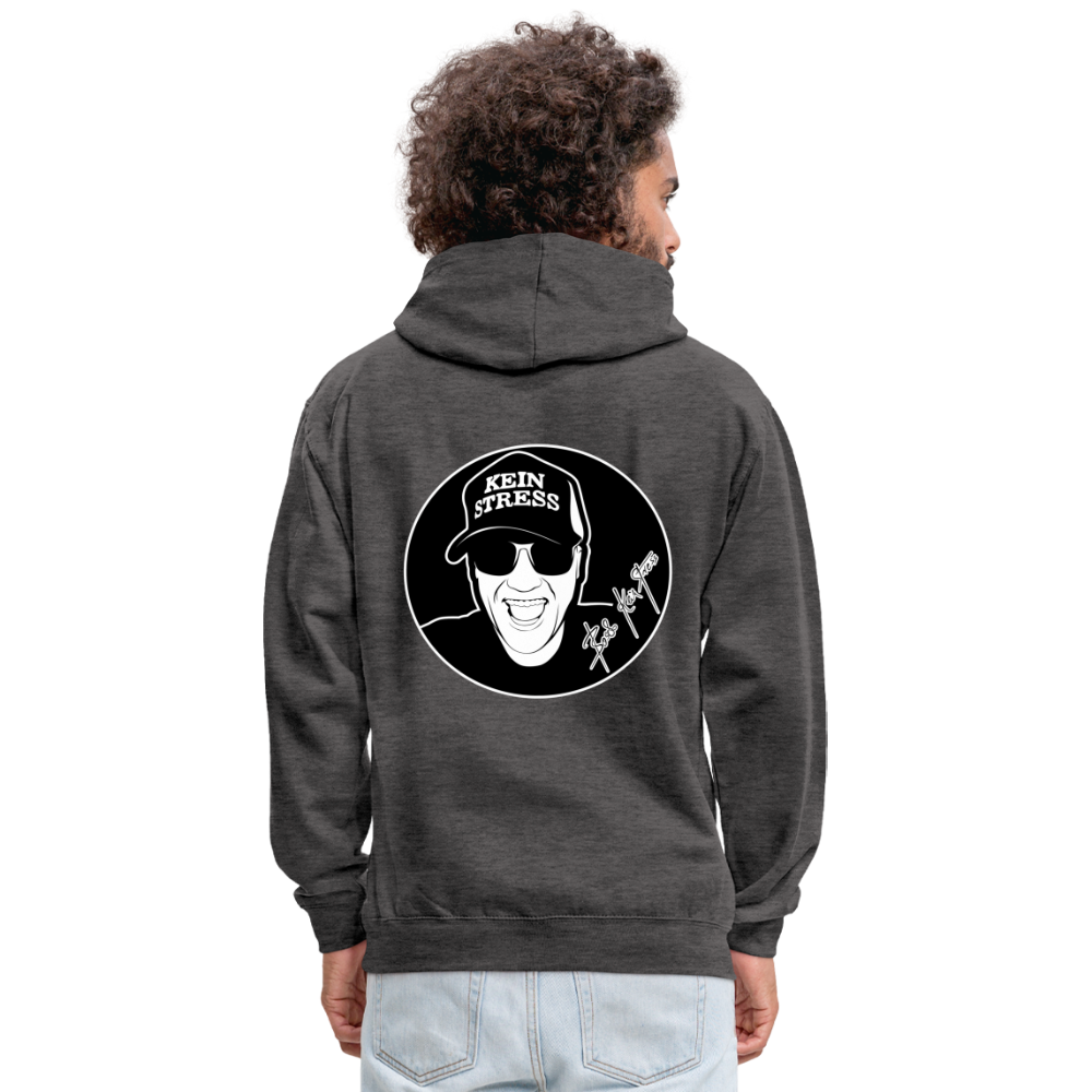 Boscho Kein Stress ® Kontrast-Hoodie - Anthrazit/Schwarz
